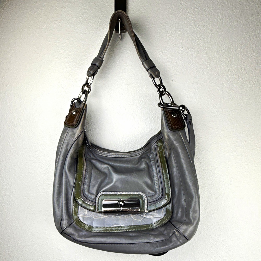 Coach Kristin Spectator Leather Hobo Gray Shoulder Bag 18287 Project TLC